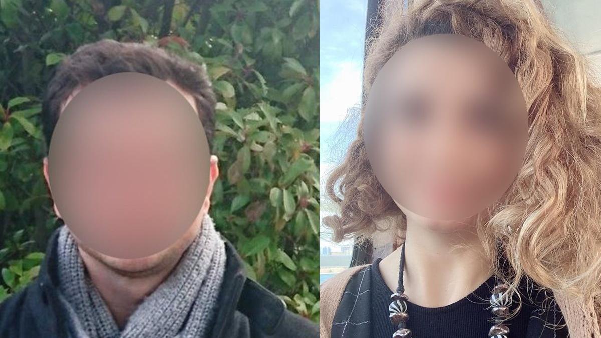 karisinin kiyafetlerini giydigi