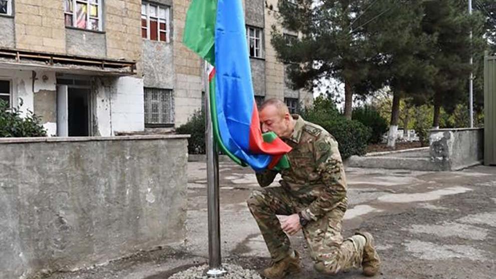 Victory tour from Aliyev ... raised the flag