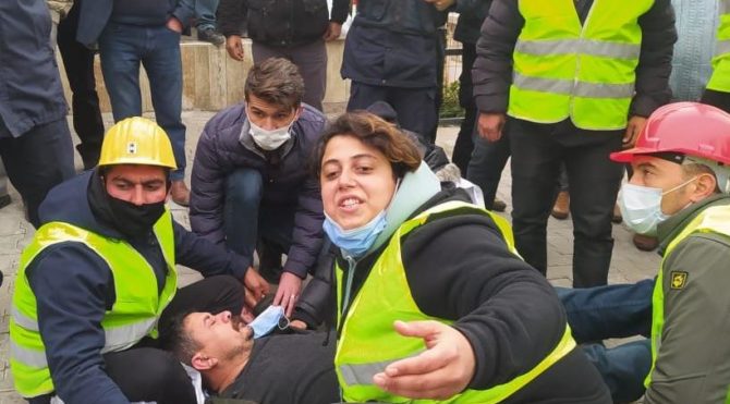 Ankara’ya yürümek isteyen Ermenek maden işçileri gözaltına alındı