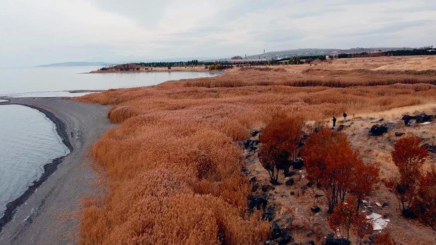 Van Gölü’nde sular çekildi, 2 bin 750 yıllık liman ortaya çıktı