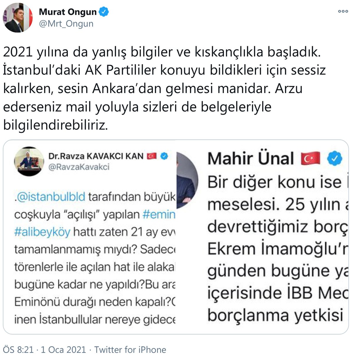 Ibb Den Akp Li Ravza Kavakci Ve Mahir Unal In Aciklamalarina Cevap