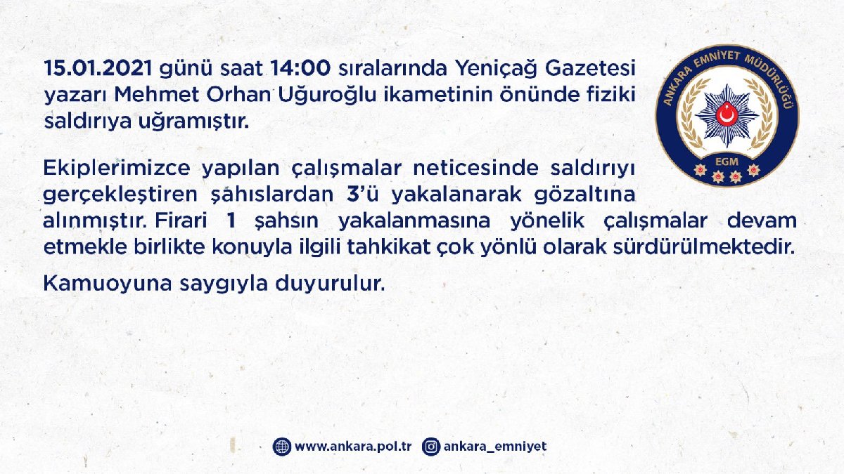 Son dakika… Ankara’da bir saldırı daha! Önce siyasetçi sonra da gazeteci dövüldü!