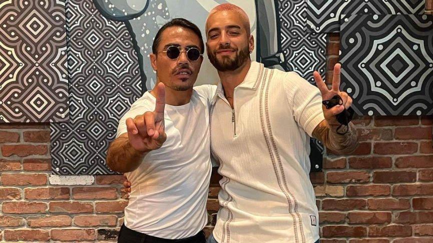 Kolombiyalı şarkıcı Maluma ile Nusret buluştu