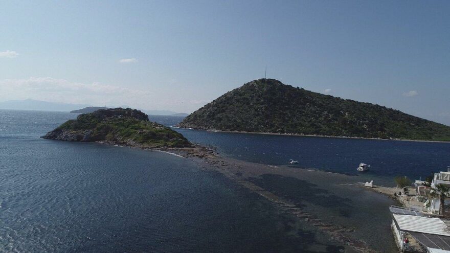 bodrum da deniz cekildi kral yolu gun