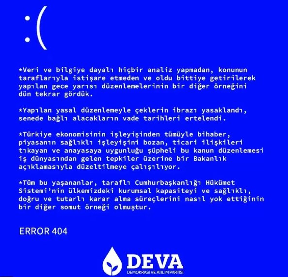 DEVA Partisi’nden ‘error 404’lü açıklama - Resim : 1