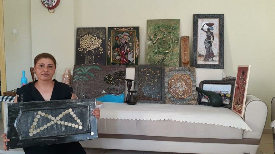 Çöpten toplanan atıklar sanat eserine dönüşüyor