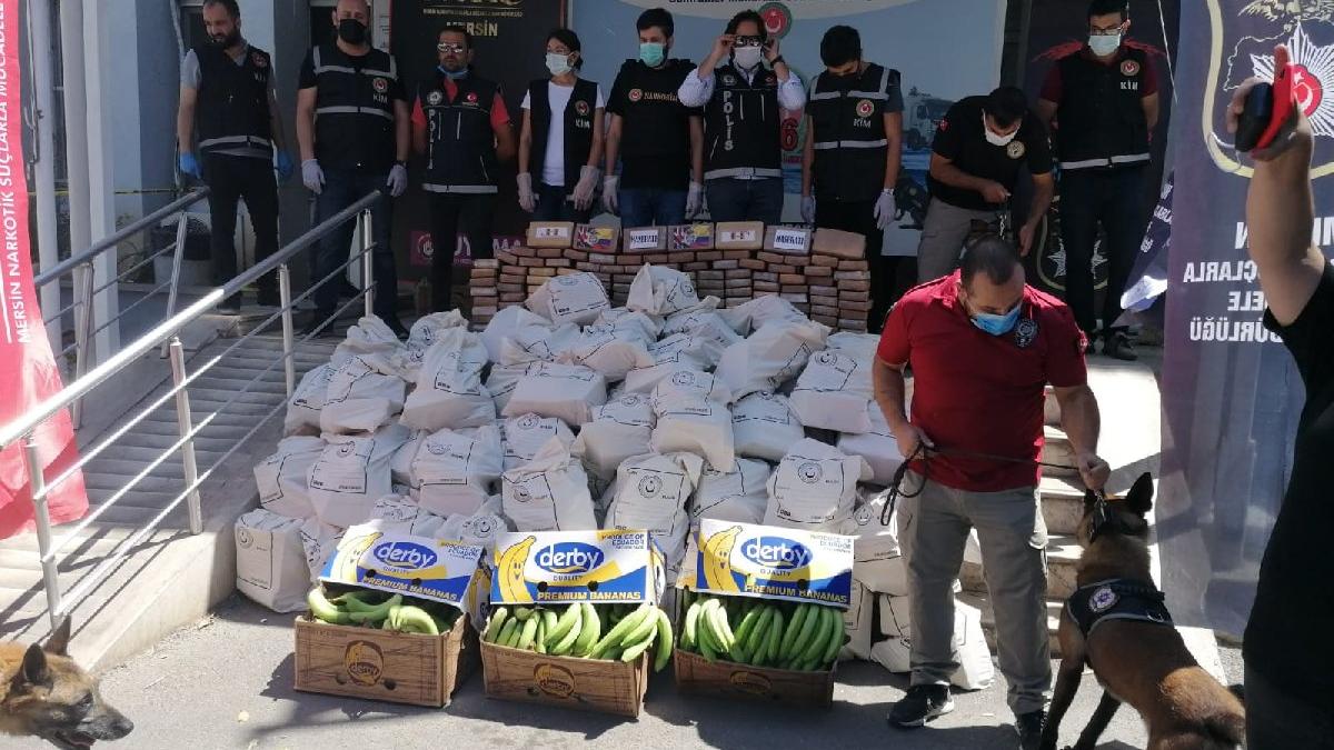Mersin Limanı'nda 1 ton kokain yakalandı