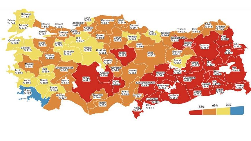 Aşılama haritasında ilk maviye ulaşan il Muğla oldu