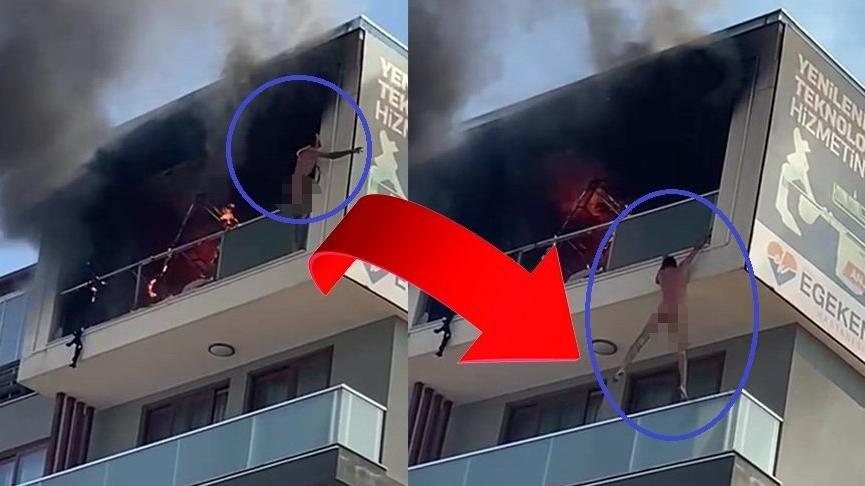 Yangından 5. kattan sarkarak kurtulmuştu… Tedavisine devam ediliyor