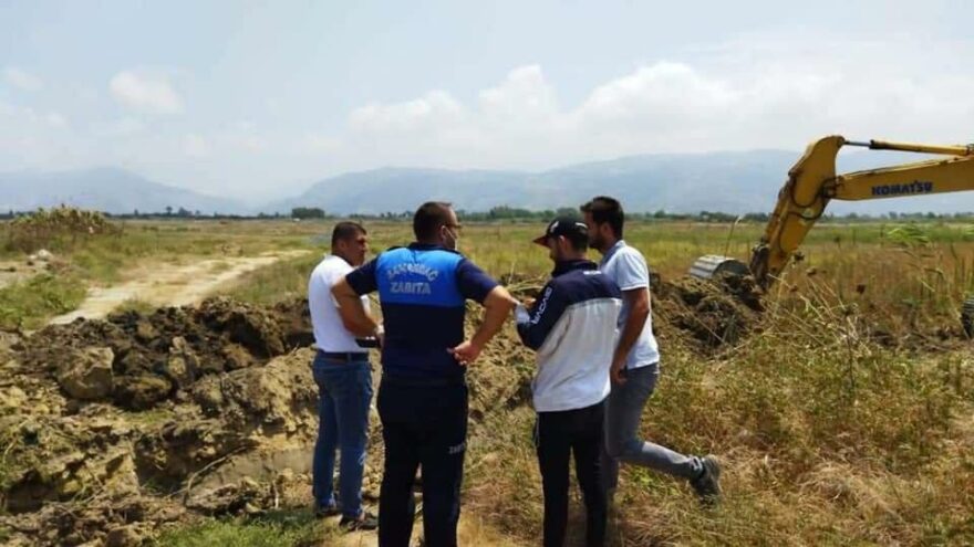 Kuş cennetine moloz döktüler, iş makinaları soktular