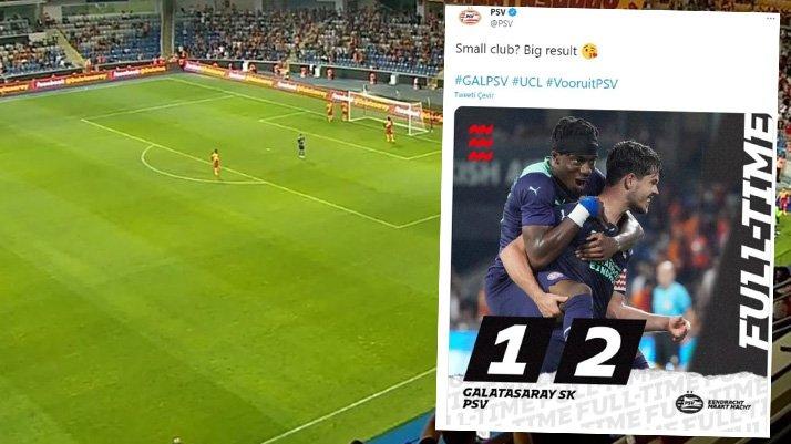 PSV’den Galatasaray’a maç sonu ‘küçük kulüp’ göndermesi