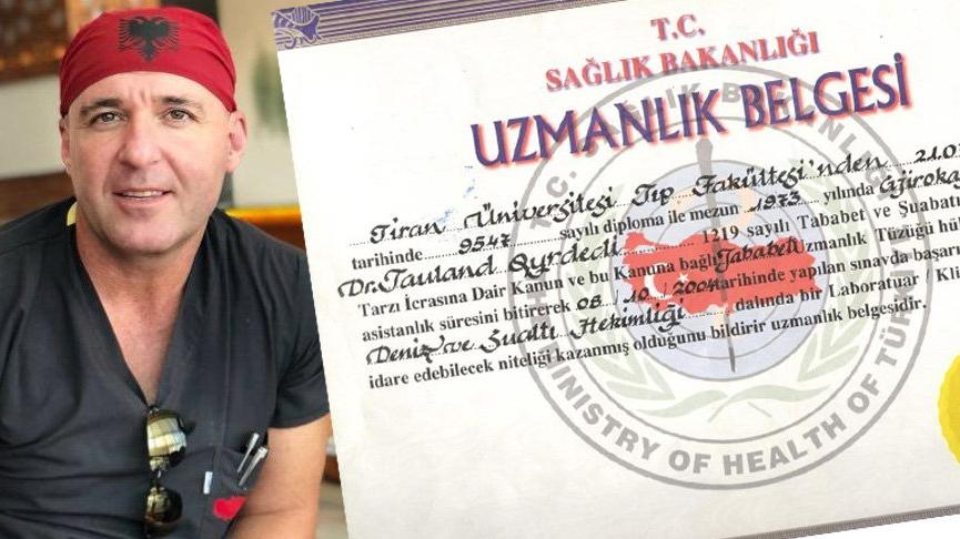 Tıp diplomasında Arnavutluk ismi olan doktor açığa alındı
