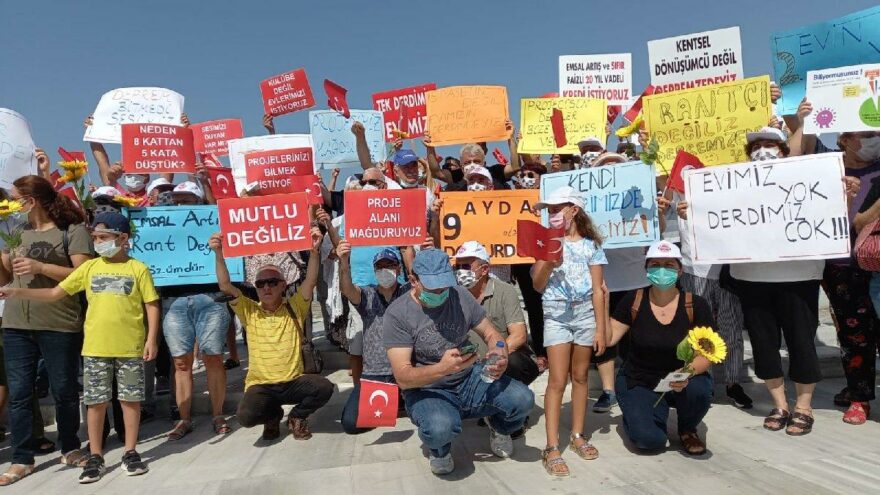 İzmir’de kentsel dönüşüm protestosu