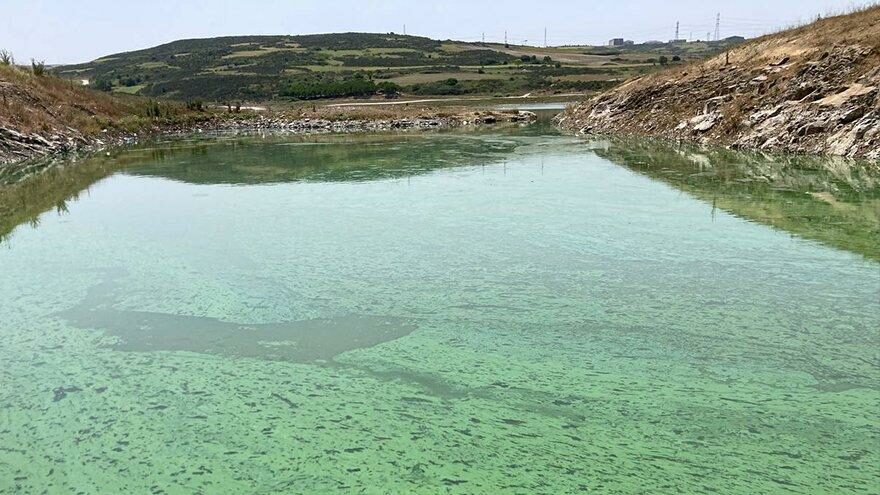 Sazlıdere Barajı’nda tedirgin eden görüntü