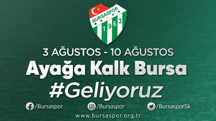 Bursaspor’dan destek kampanyası duyurusu