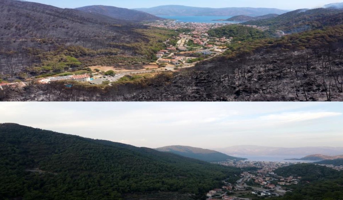 Marmaris’in yangın öncesi ve sonrası Son dakika haberleri