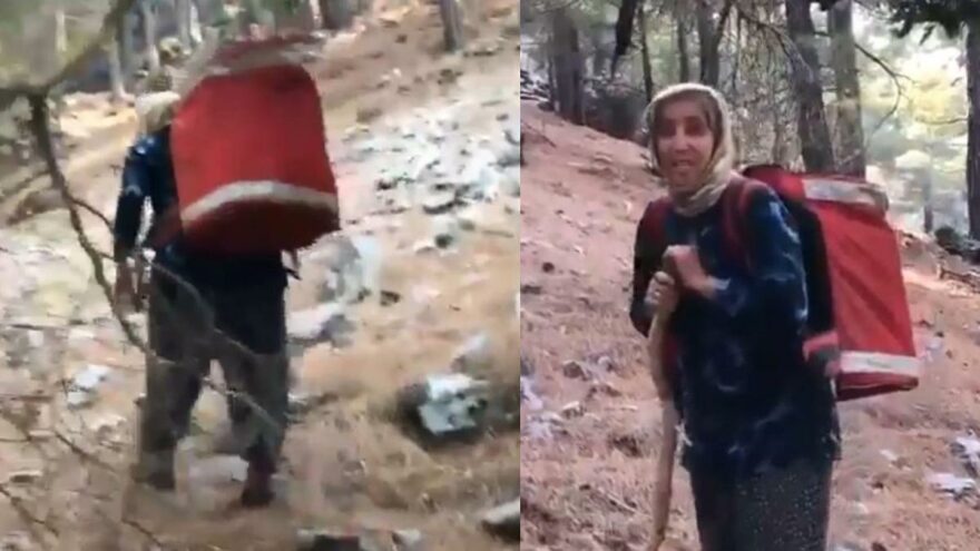 Ormancılara sırtında taşıdığı erzakla Türkiye’yi duygulandıran Durdu Teyze