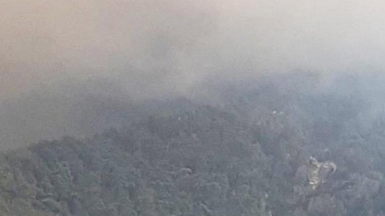 Gökbel dağı zirvesinde yangın