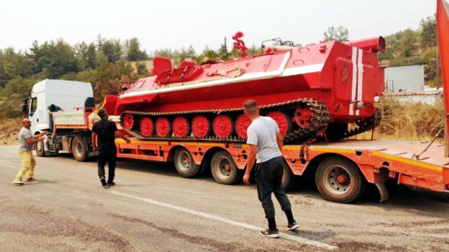 Türkiye’de bir tane var, orman yangınlarında itfaiye tankı ilk kez devreye girdi