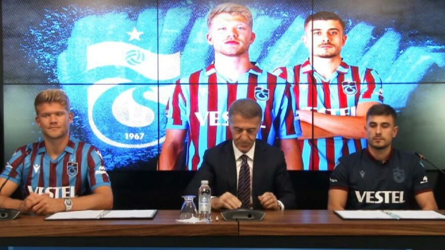 Trabzonspor’da Andreas Cornelius ve Dorukhan Toköz için imza töreni düzenlendi