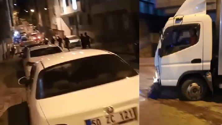 Sokağa kaçak göçmenleri bırakan kamyoncu yakalandı