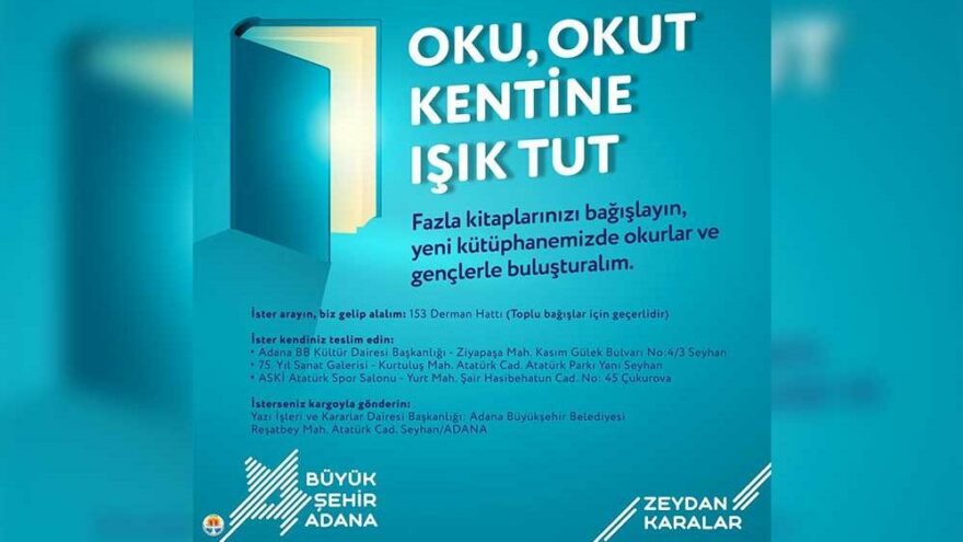 İnce Memed Halk Kütüphanesi için kitap bağışı kampanyası