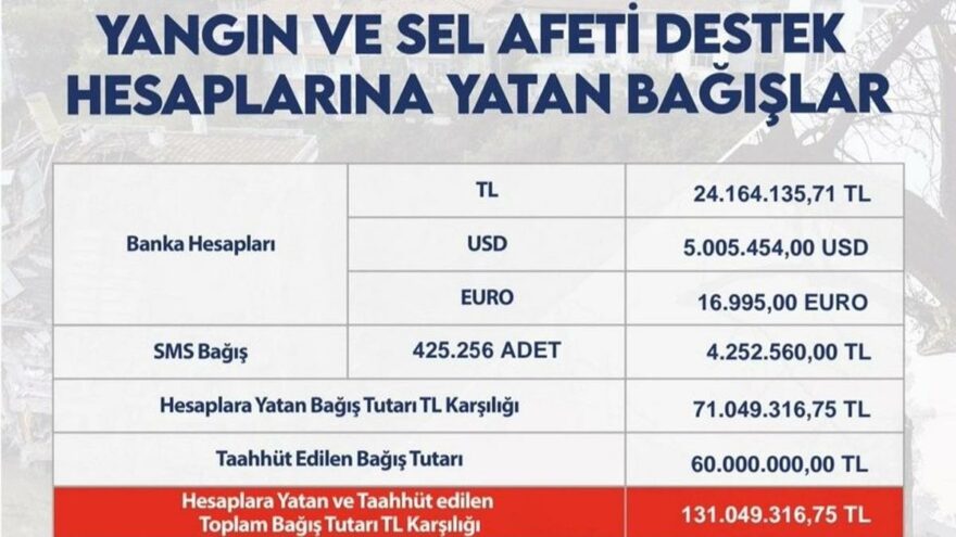 Bakan Soylu: Afet bölgesi için yapılan bağışın 131 milyonu geçti