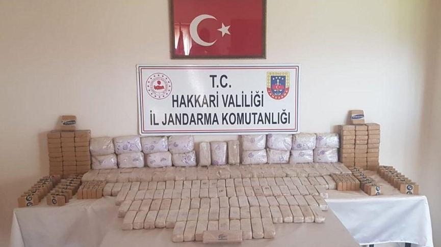 Hakkari’de toprağa gömülü 191 kilo eroin ele geçirildi