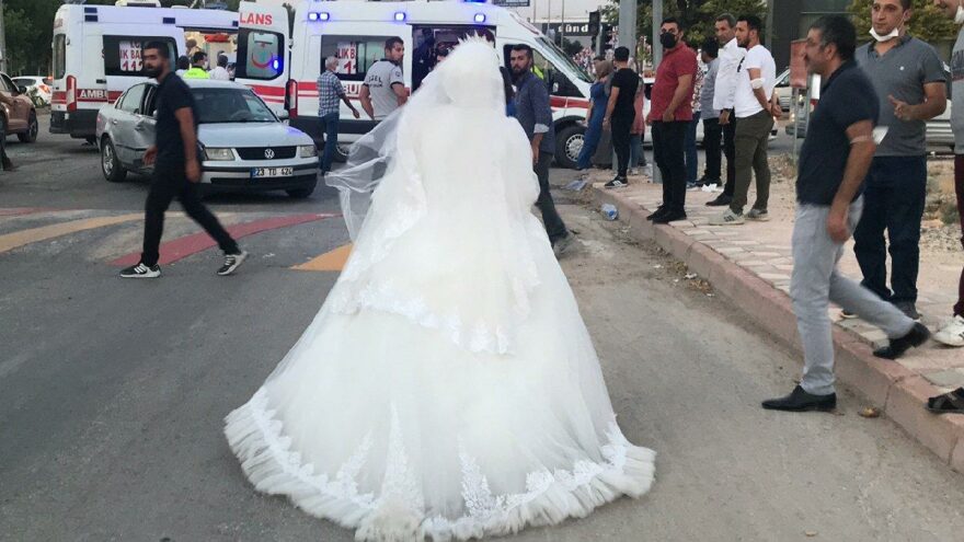 Gelin düğünü bıraktı, teyzesine koştu
