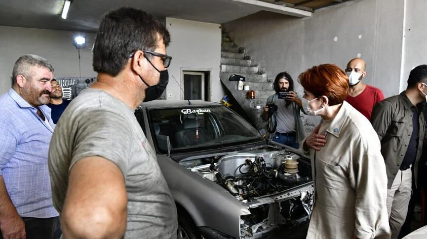 Meral Akşener, sanayi sitesi esnafını ziyaret etti