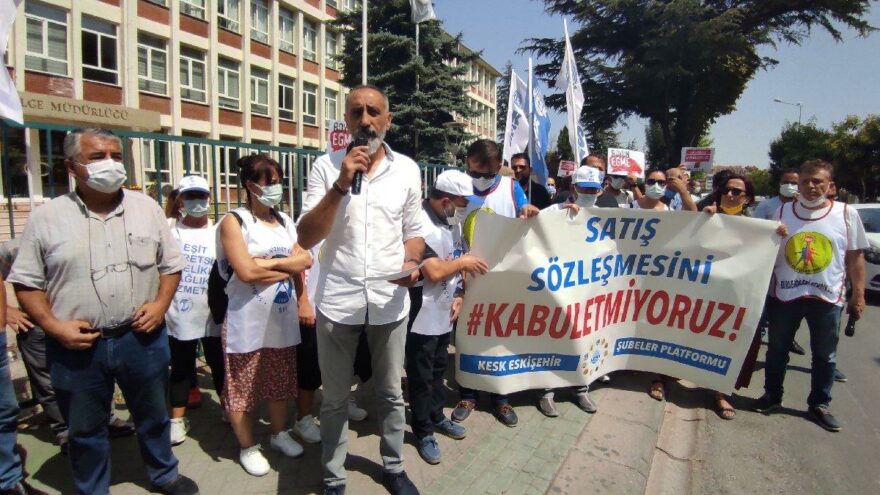 KESK üyeleri memur zammını protesto etti