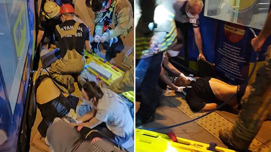 Bir kişi, tramvay ile peron arasına düşerek yaralandı