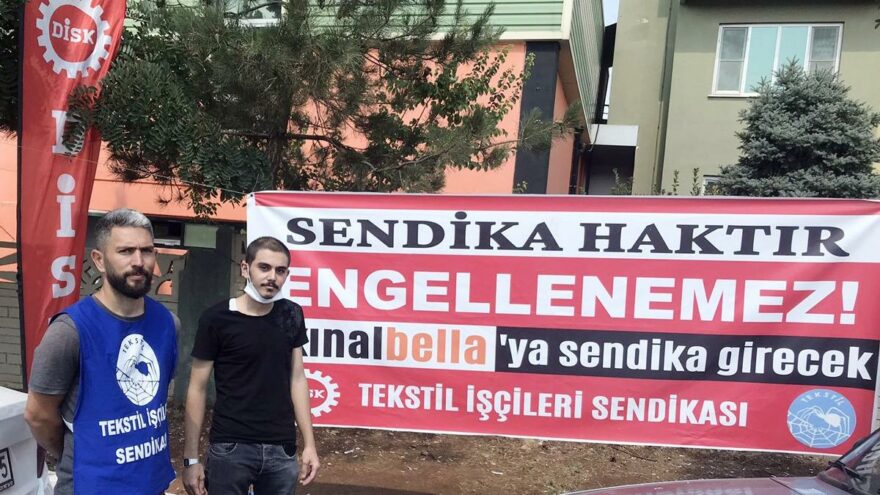 Türk ve Suriyeli işçiler yan yana grevde