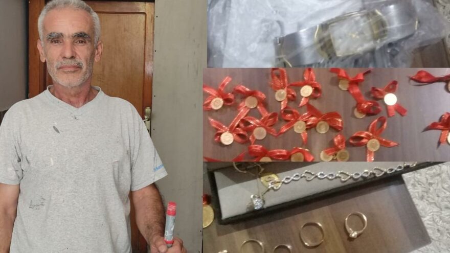 Boya ustası boş dairede bulduğu altınları sahibine ulaştırdı