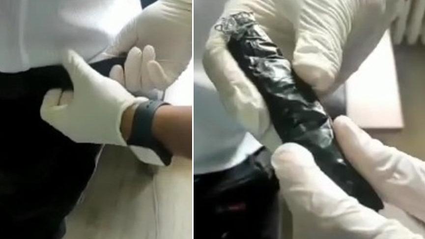 İç çamaşırına gizlediği uyuşturucuyla yakalandı