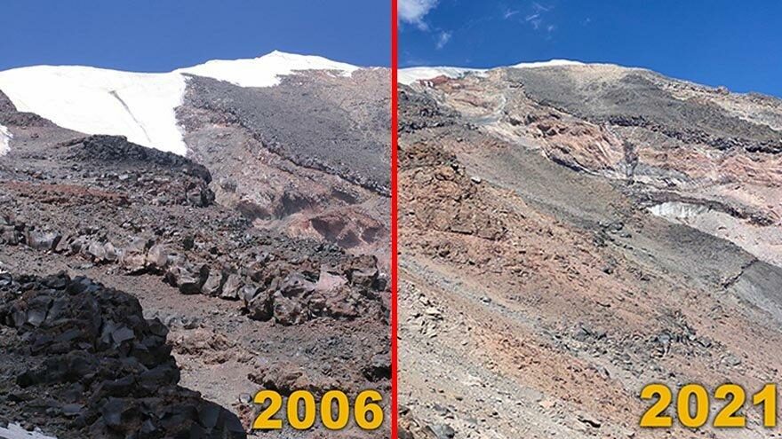 Ağrı Dağı’nın zirvesi eriyor