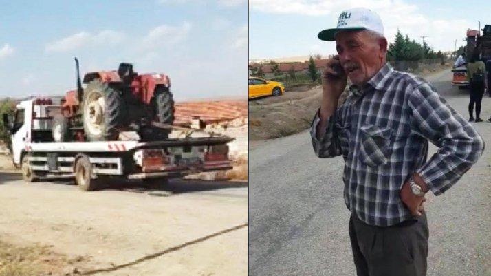 Tarlada çalışan çiftçinin çaresizliği!