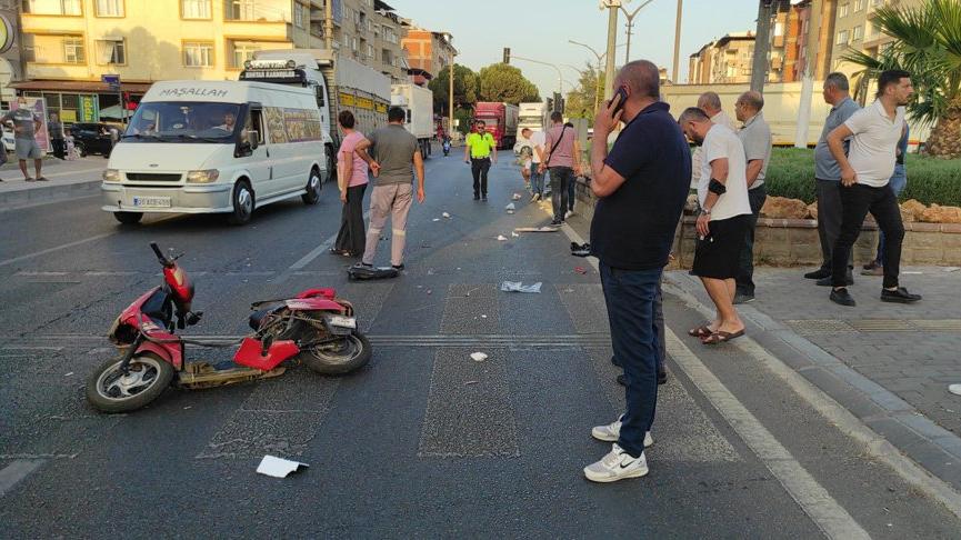 Bisiklet sürücüsüne çarpıp kaçan ehliyetsiz sürücü, kırık dikiz aynasından yakalandı