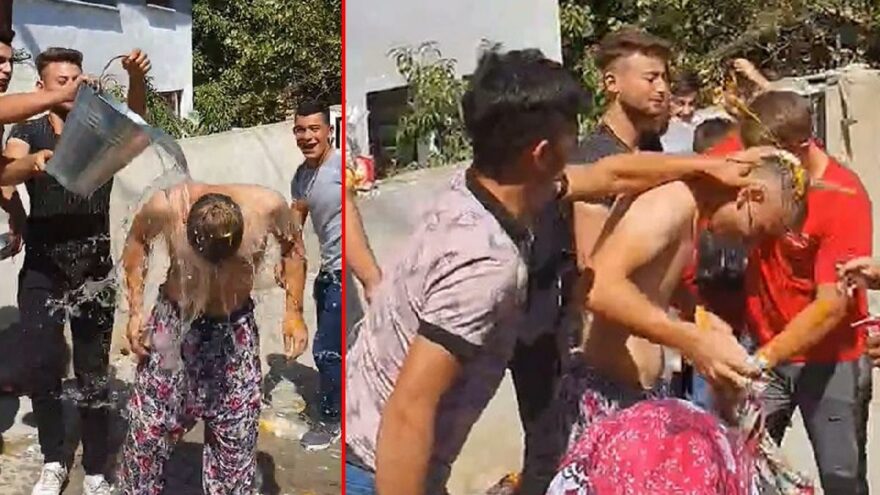 Şalvar giydirdiler, boynuna çan takıp kafasında yumurta kırdılar