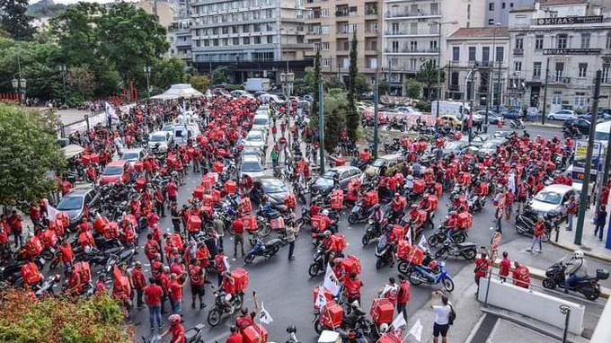 Yunanistan’da yemek teslimatçıları greve gidiyor
