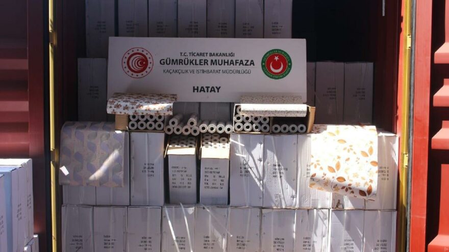 Hatay’da 12,5 milyon liralık kaçak ticari ürün ele geçirildi