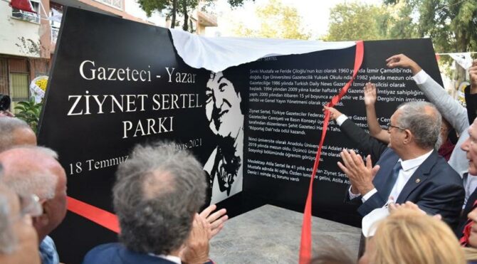 Ziynet Sertel’in adı, doğup büyüdüğü Bornova Çamdibi’ndeki parka verildi