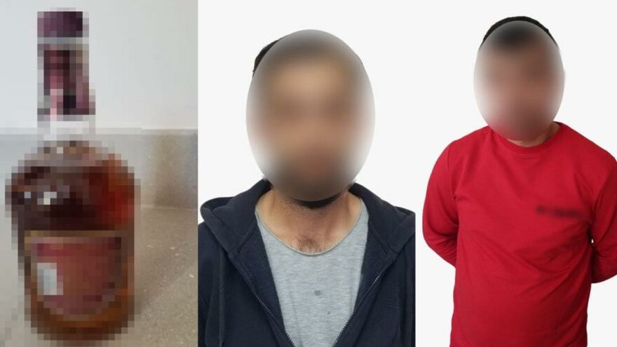 Laboratuvarda suç delili olarak saklanan 2 şişe alkolü çaldılar