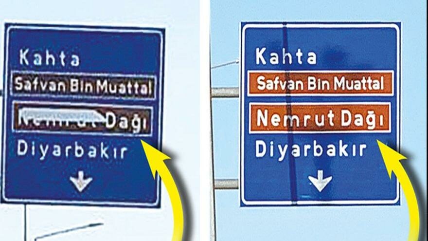 Nemrut Dağı yazısı yol tabelalarına dönüyor