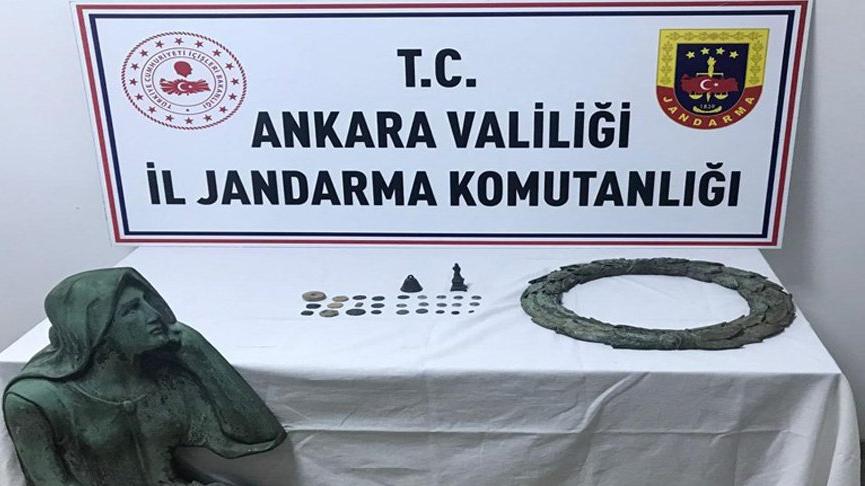 Ankara’da 31 adet tarihi eser ele geçirildi
