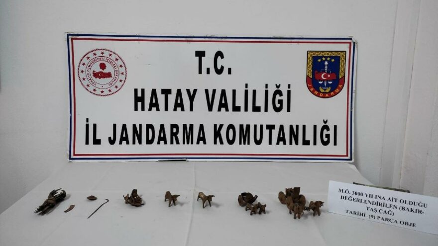 Hatay’da 2 milyon lira değerinde tarihi eser ele geçirildi