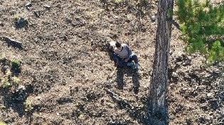 Kayıp yaşlı adam drone ile bulundu