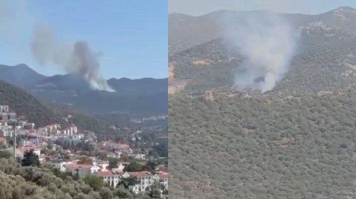 Antalya Kaş’ta korkutan yangın