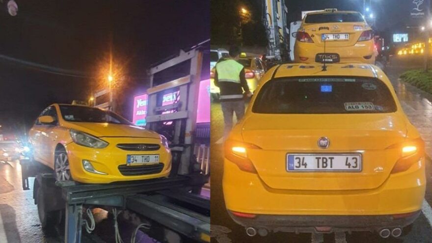 Yolcu seçtikleri belirlenen 4 ticari taksi trafikten men edildi