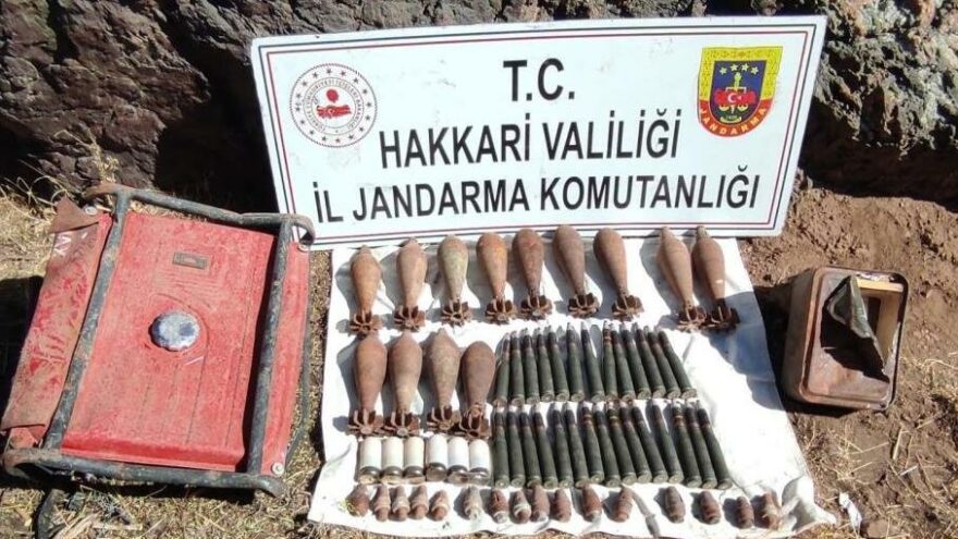 Hakkari’de çok sayıda mühimmat ele geçirildi